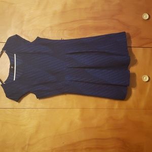 Iz Byer black and blue dress. Bow Belt included. Perfect, no flaws.